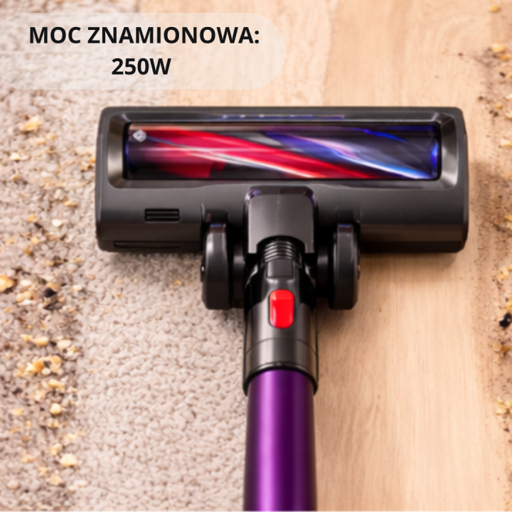 Odkurzacz Bezprzewodowy ze Składaną Rurką V13 Cordless Vacuum Cleaner 250W