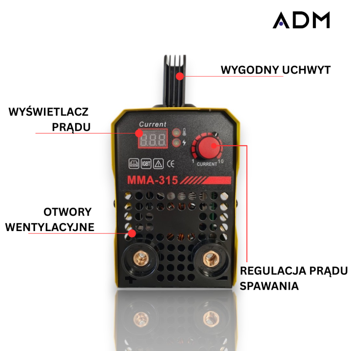 Spawarka Inwertorowa ADM MMA-315 20A-315A IP21 | Outlet u Kamila