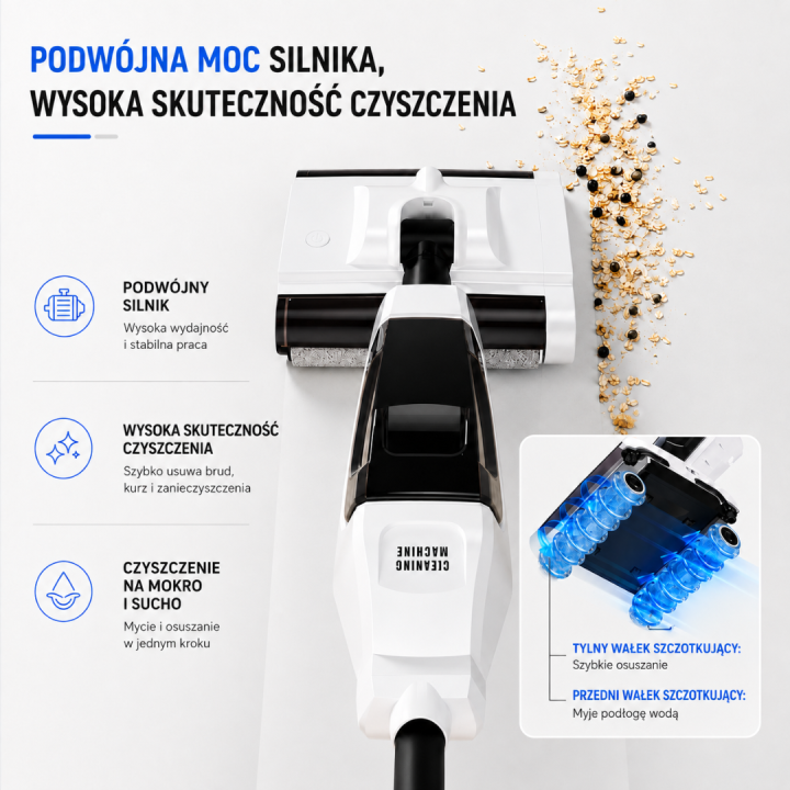 Floor Master 2w1 Odkurzacz i Mop Bezprzewodowy | Outlet u Kamila